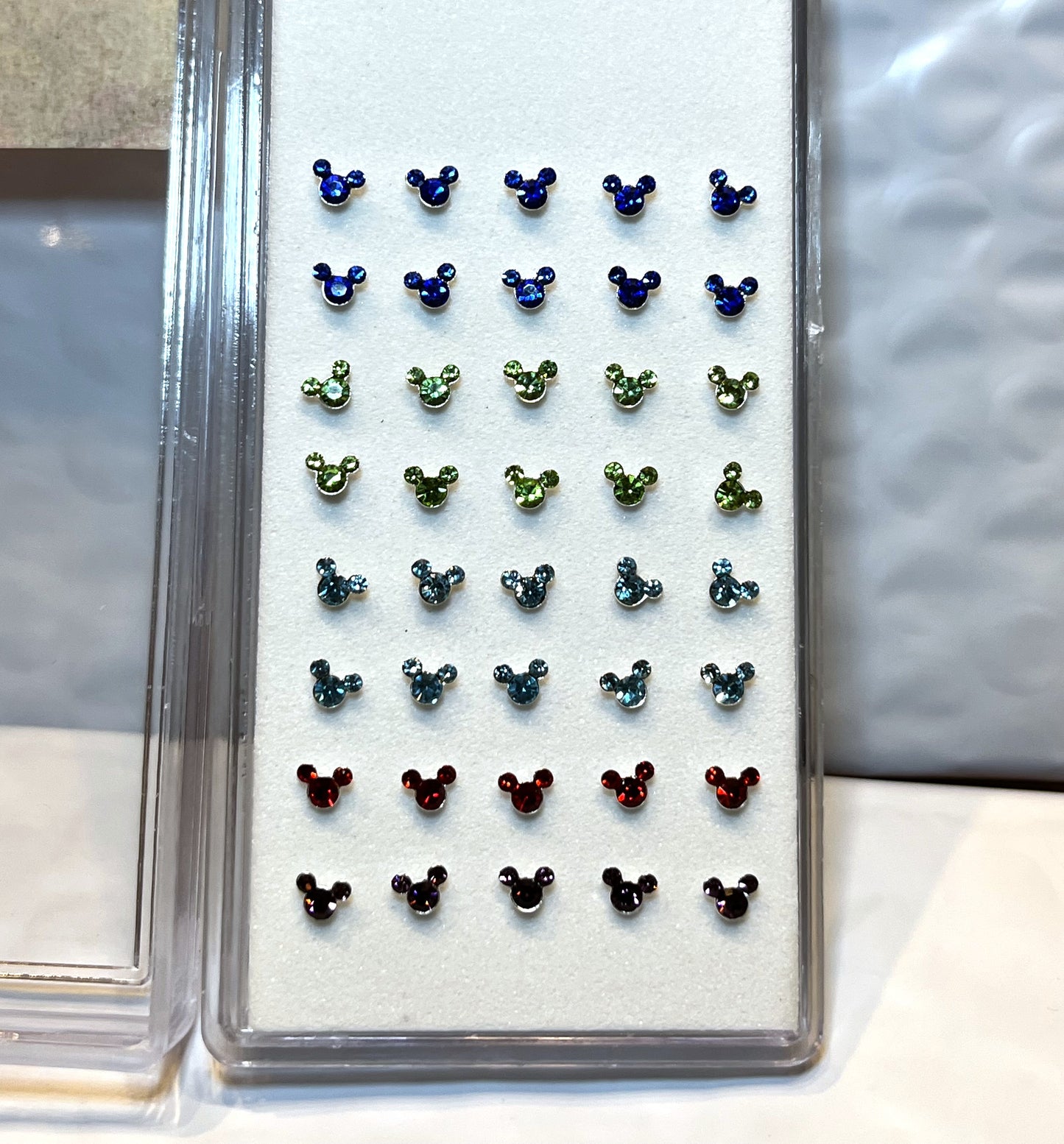 40pc Mouse Gem Nose Ring Stud Display 20g Minnie Mickey