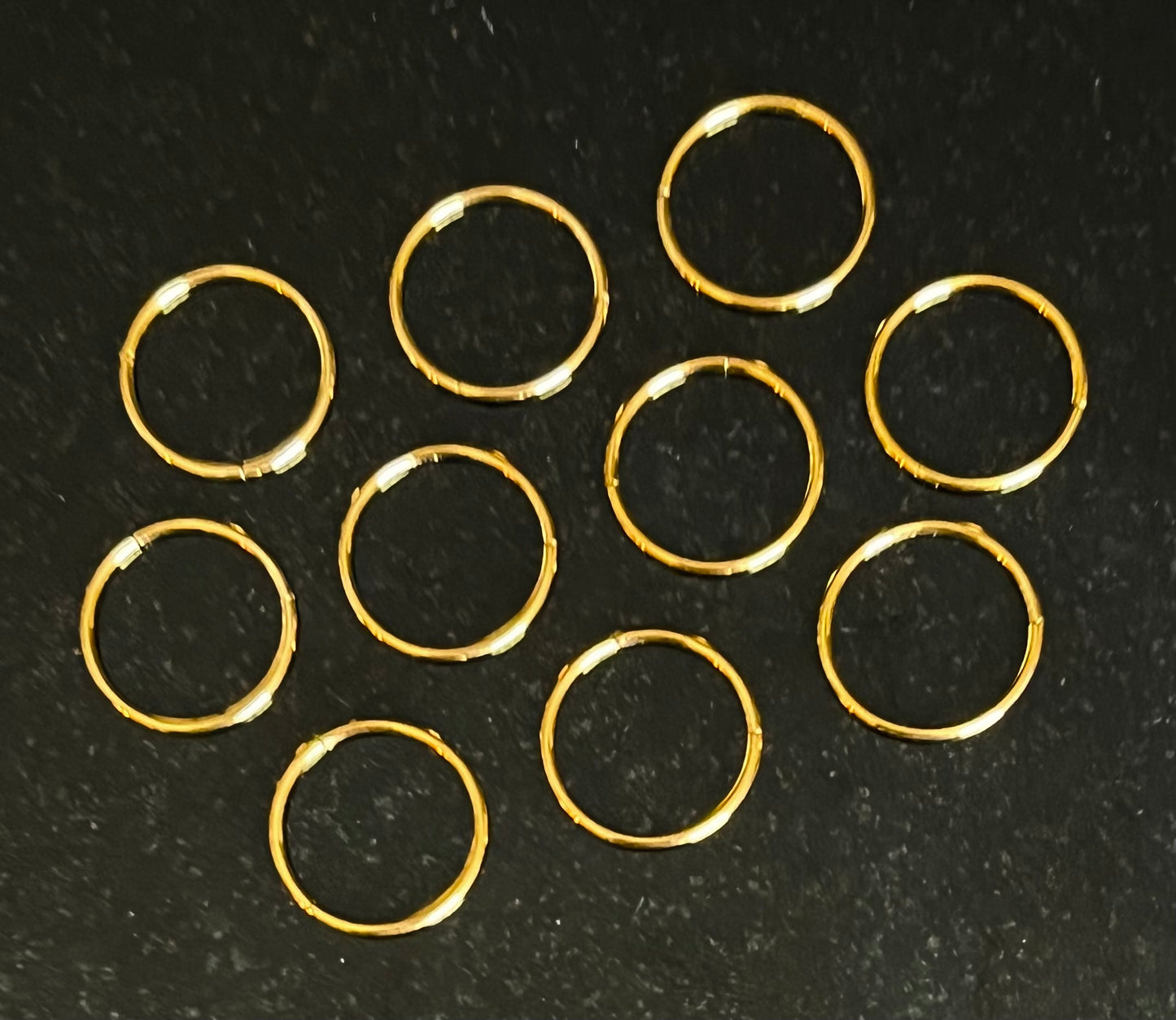 10pk Gold PVD Hinged Segment Ring Hoops Clicker Wholesale Helix Daith Cartilage
