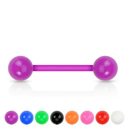 8 PAIR Value Pack Solid Color Nipple Barbell Ring Shield 14g No Metal