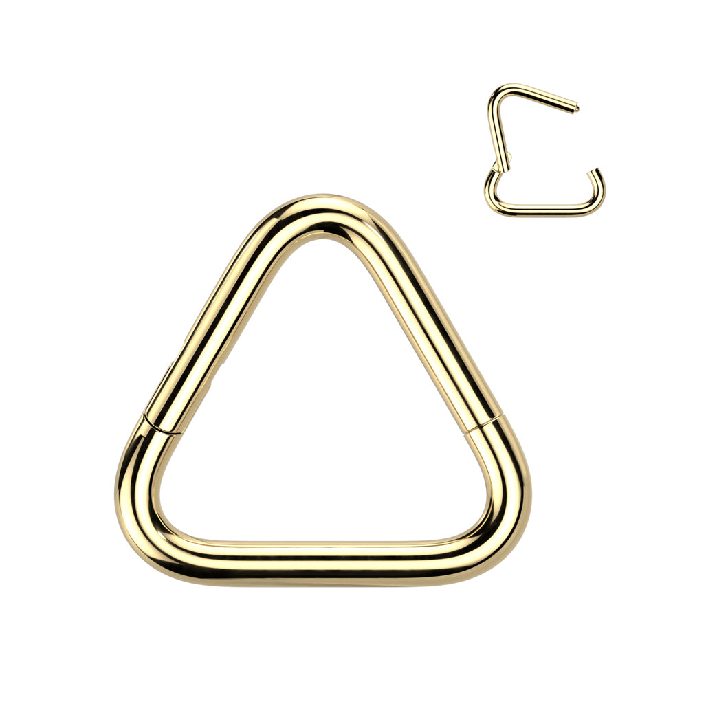 1pc Triangle Hinged Segment Ring Hoop Helix Daith Septum 316L Surgical Steel