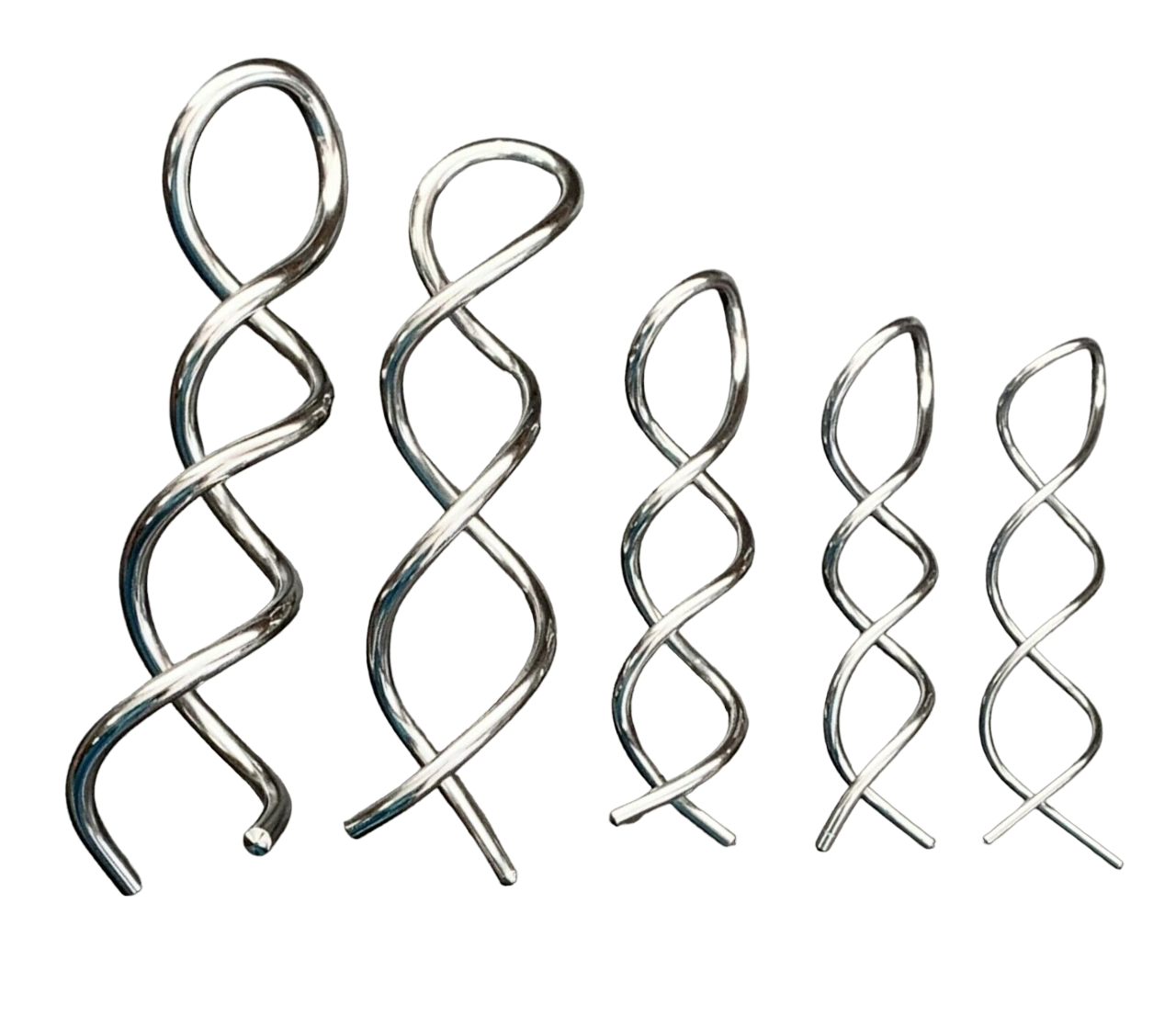 PAIR 316L Surgical Steel Swirl Twist Tapers