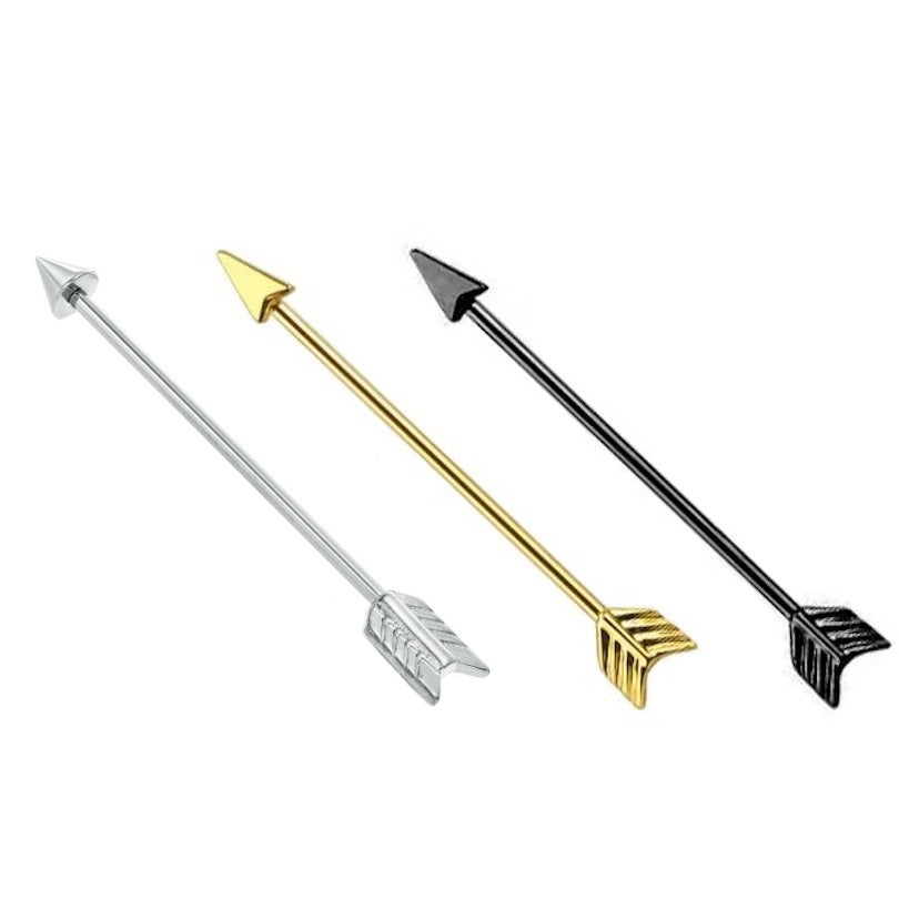 1pc Arrow Industrial Barbell Piercing Body Jewelry