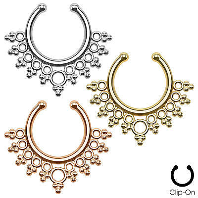 1pc Non-Piercing Lacey Edge Septum Hanger