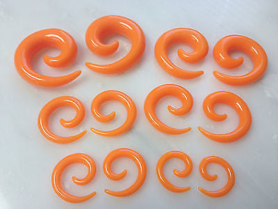 12pc Neon Spiral Taper Sets 00g, 0g, 2g, 4g, 6g, 8g