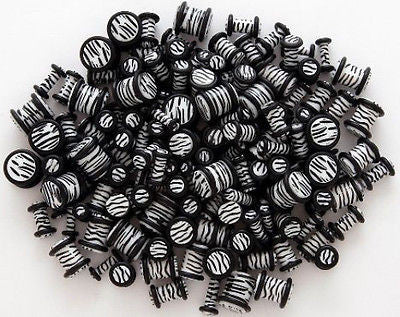 14pcs Zebra Acrylic Plugs Set