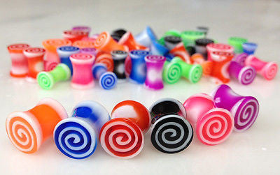 56pcs Hypnotic UV Acrylic Plugs 0g, 2g, 4g, 6g