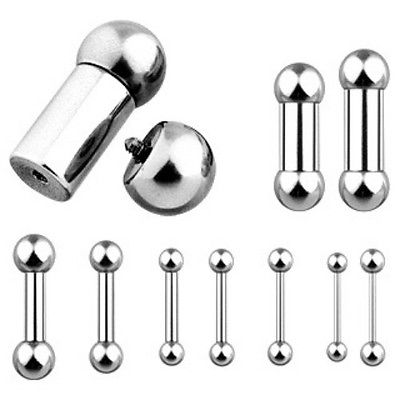1pc Internally Threaded Barbells Tongue / Nipple Rings