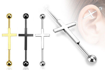 1pc Cross Industrial Barbell