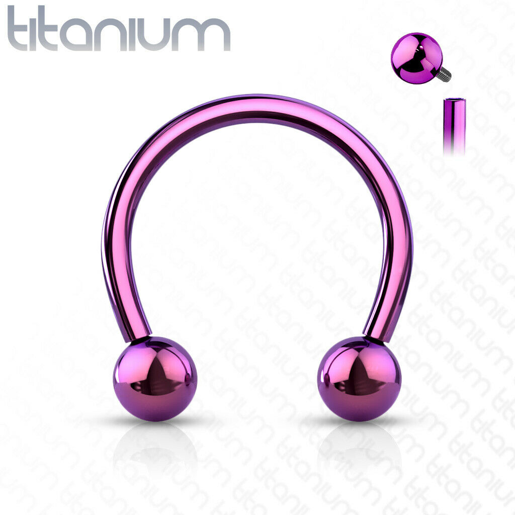 1pc Implant Grade Titanium Horseshoe Circular Barbell Septum Helix Ear Cartilage Eyebrow Ring