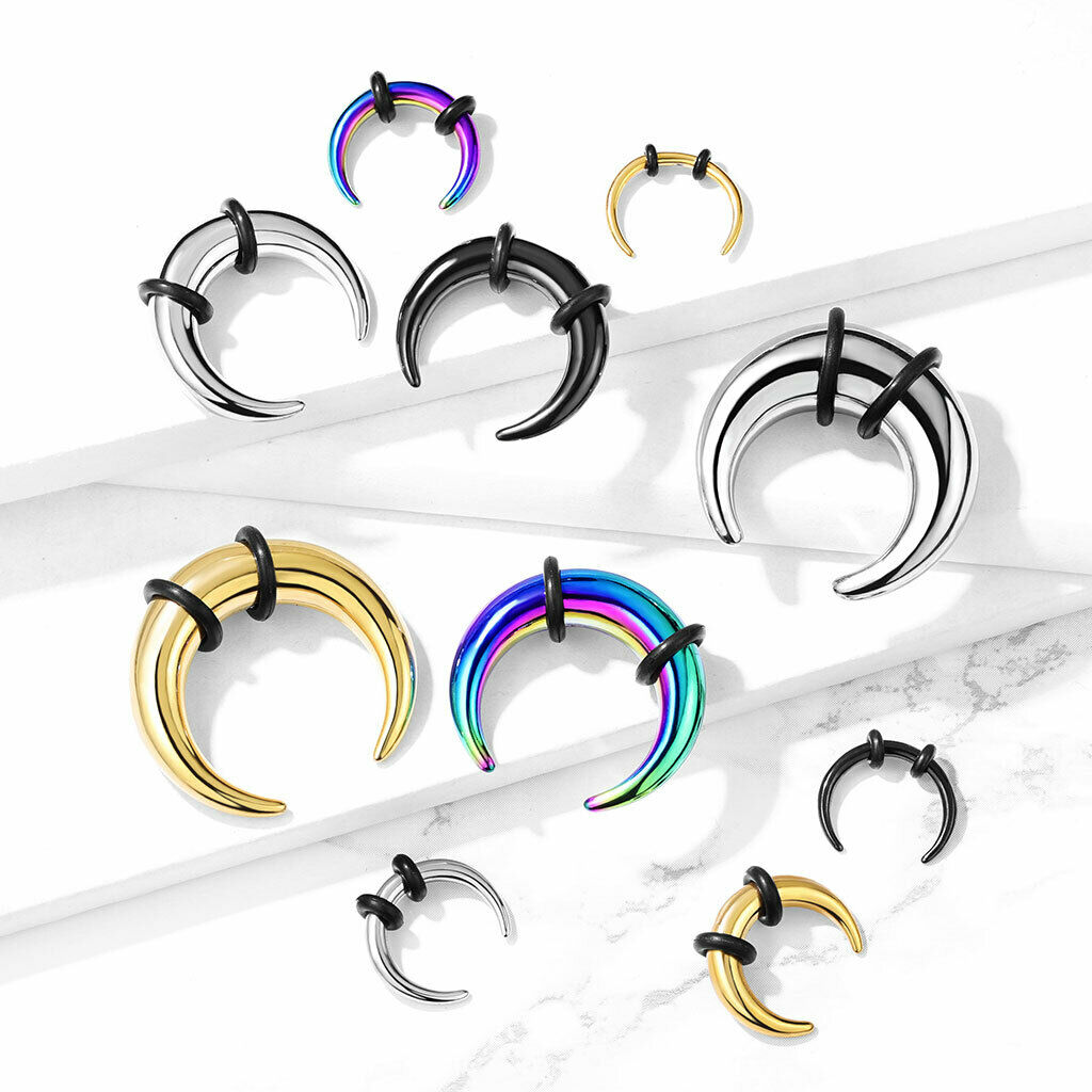 1pc PVD Plated Septum Ring / Buffalo Taper Piercing Expander Plug Pincer