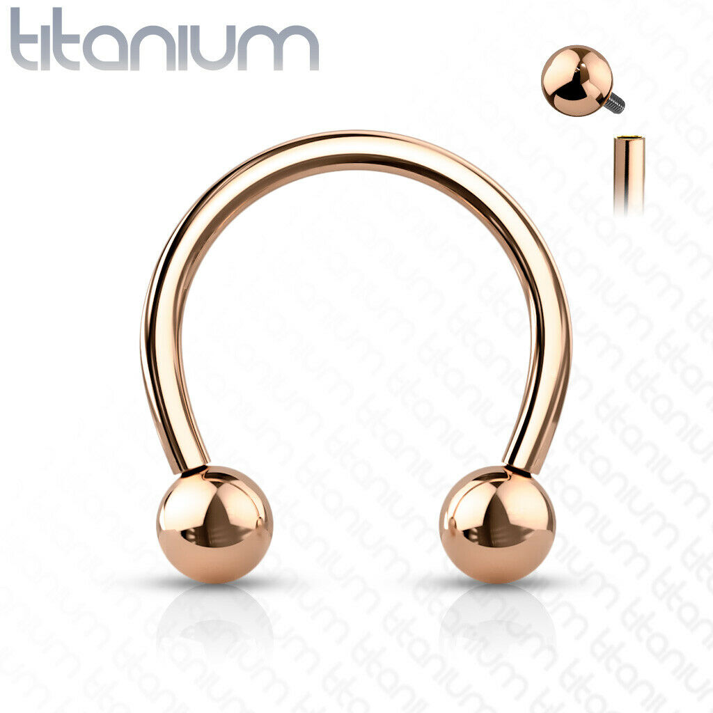 1pc Implant Grade Titanium Horseshoe Circular Barbell Septum Helix Ear Cartilage Eyebrow Ring