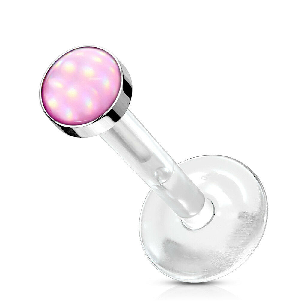 1pc Bioflex Illuminating Stone Labret Monroe Tragus Ear Cartilage Stud Bio Flex