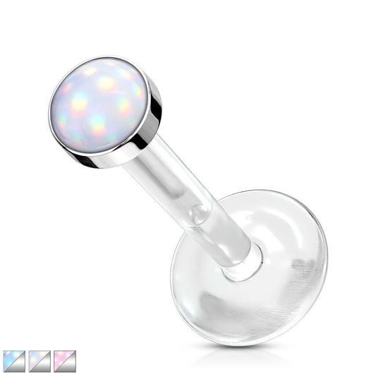 1pc Bioflex Illuminating Stone Labret Monroe Tragus Ear Cartilage Stud Bio Flex