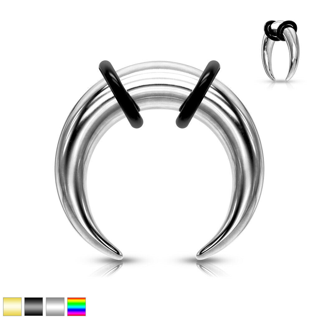 1pc PVD Plated Septum Ring / Buffalo Taper Piercing Expander Plug Pincer