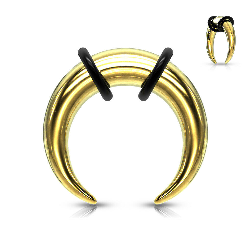 1pc PVD Plated Septum Ring / Buffalo Taper Piercing Expander Plug Pincer