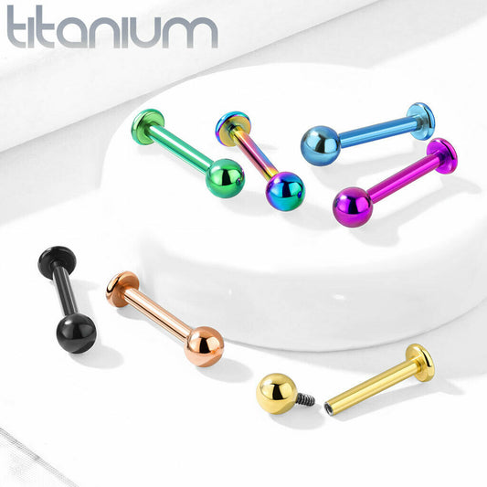 1pc Implant Grade Titanium Labret Stud 16G 5/16" Monroe Chin Ear Cartilage Ring