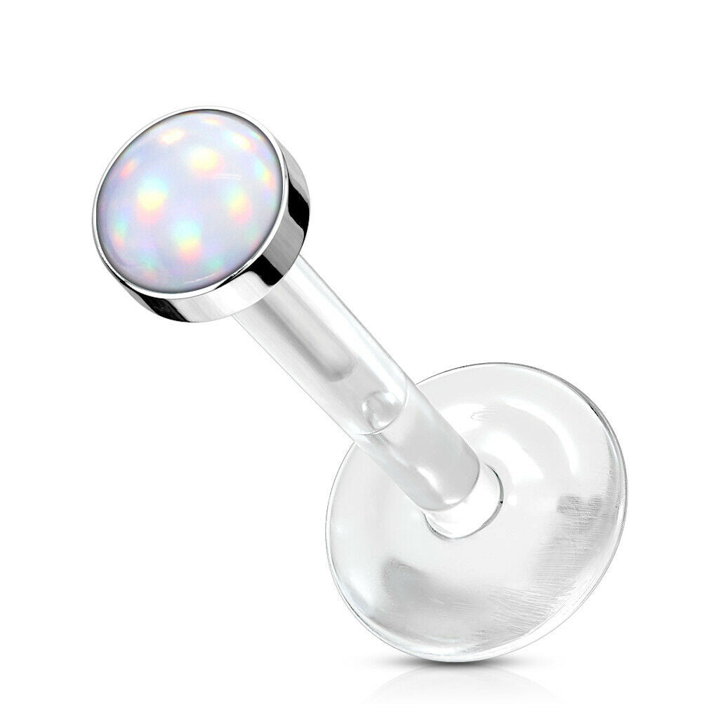 1pc Bioflex Illuminating Stone Labret Monroe Tragus Ear Cartilage Stud Bio Flex