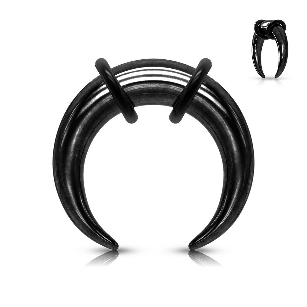 1pc PVD Plated Septum Ring / Buffalo Taper Piercing Expander Plug Pincer