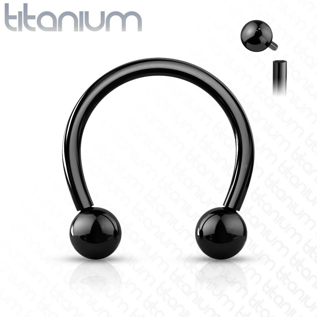 1pc Implant Grade Titanium Horseshoe Circular Barbell Septum Helix Ear Cartilage Eyebrow Ring