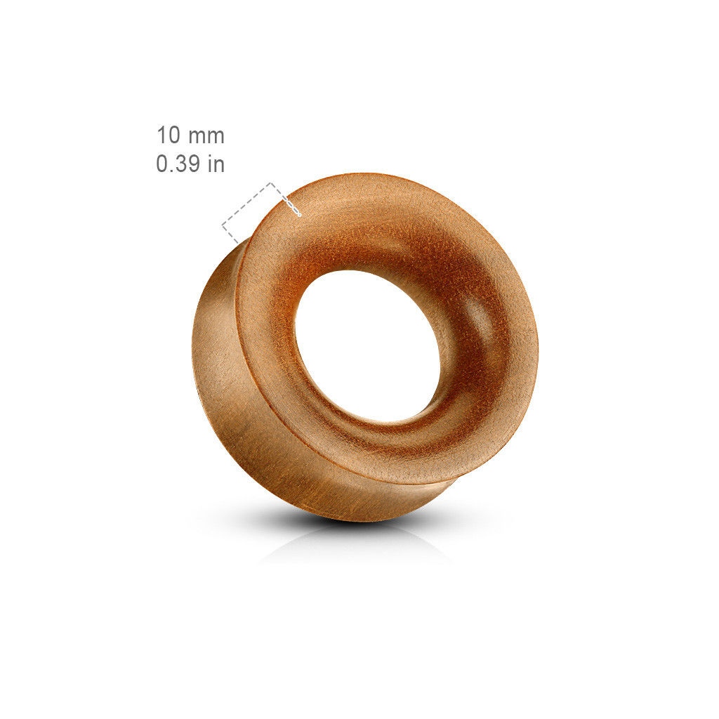 PAIR Concave Organic Red Saba Wood Double Flare Tunnels