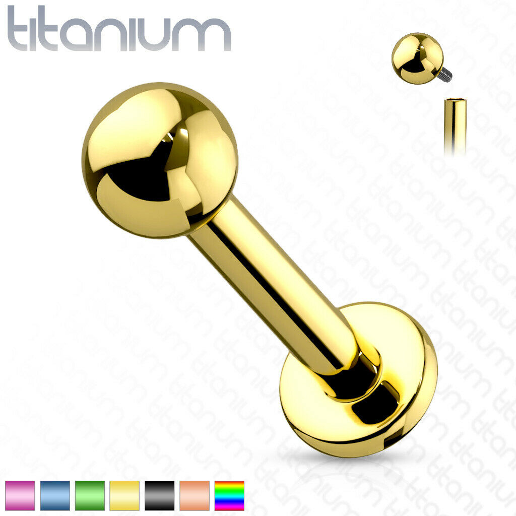 1pc Implant Grade Titanium Labret Stud 16G 5/16" Monroe Chin Ear Cartilage Ring