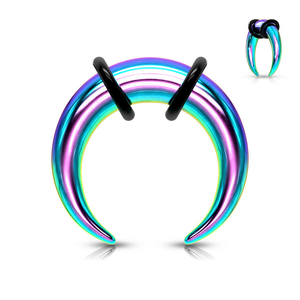 1pc PVD Plated Septum Ring / Buffalo Taper Piercing Expander Plug Pincer