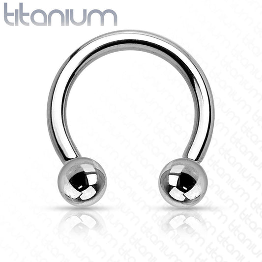 1pc Grade 23 Solid Titanium Horseshoe Circular Barbell 6ALV-ELI Implant Grade