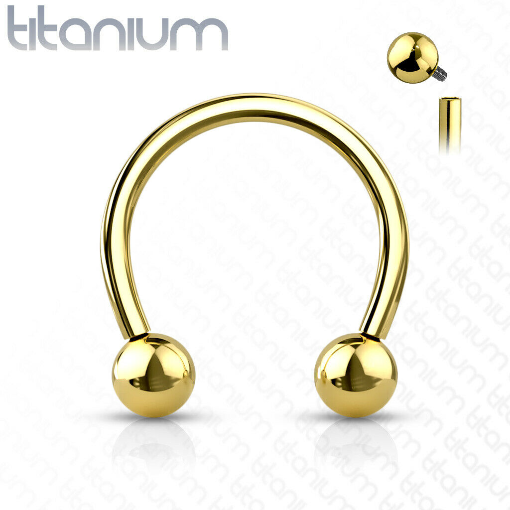 1pc Implant Grade Titanium Horseshoe Circular Barbell Septum Helix Ear Cartilage Eyebrow Ring