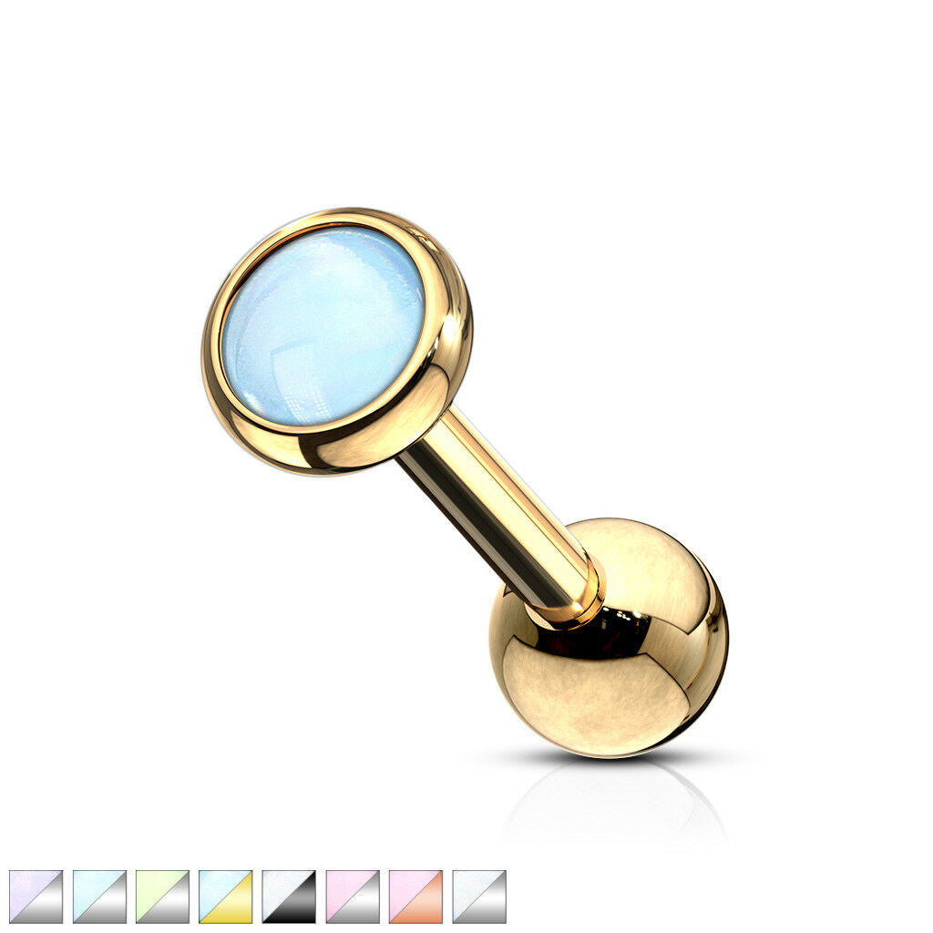 1pc Illuminating Stone Tragus Stud Helix Conch Ear Cartilage Piercing Jewelry