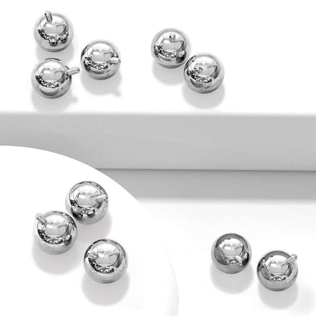 10pk Surgical Steel Internally Threaded Balls Replacement Parts