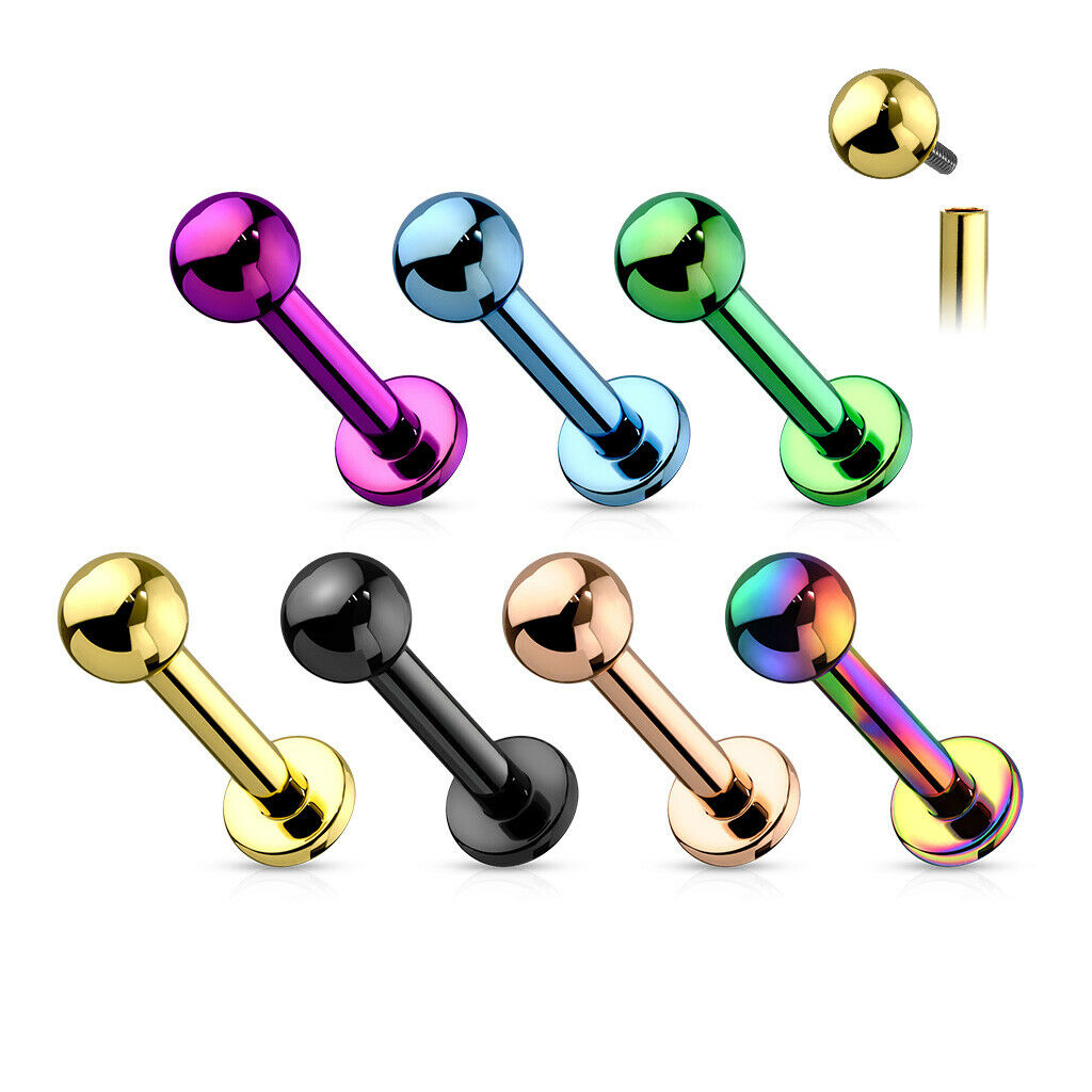 1pc Implant Grade Titanium Labret Stud 16G 5/16" Monroe Chin Ear Cartilage Ring