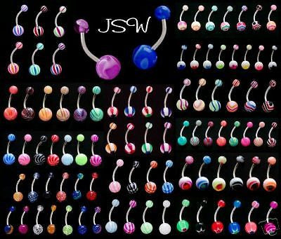 Big Mix Acrylic Belly Rings 14g Navel Naval