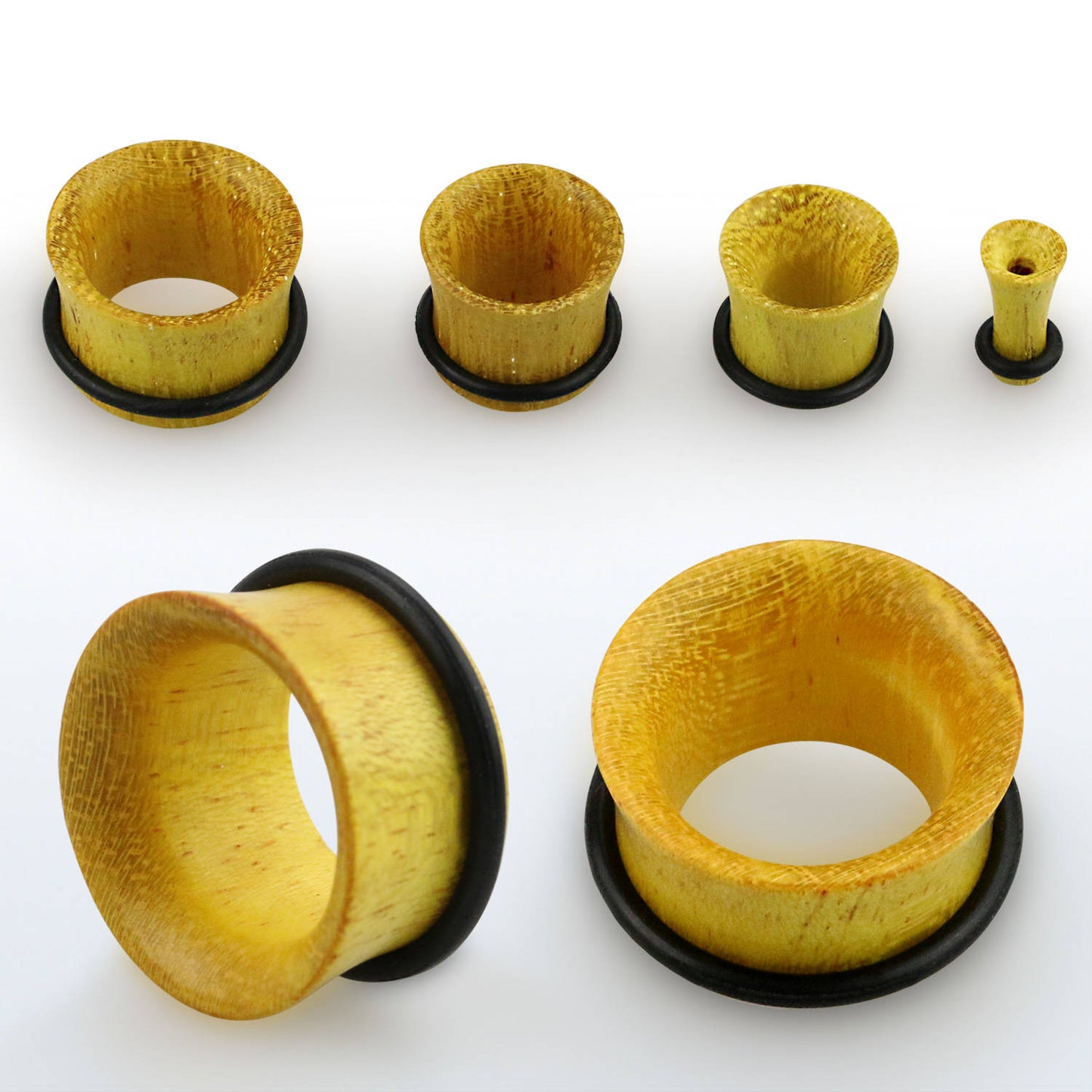 PAIR Jackfruit Wood Tunnels Single Flare Plugs Organic Earlets Gauges