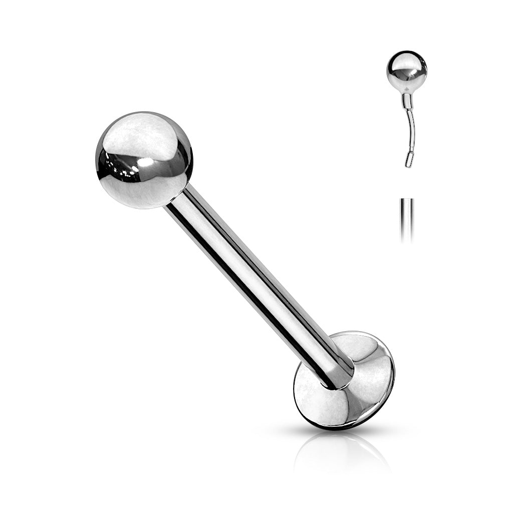 1pc Push In Top Ball 16g Labret Monroe Stud Lip Ring Steel Helix Ear Cartilage