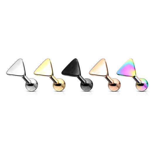 5pcs Triangle Design 16g Tragus Stud Ring Barbells Wholesale Lot Body Jewelry