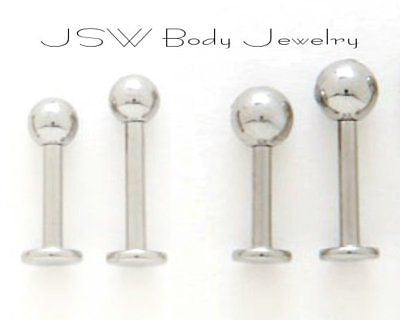 10pk 316L Surgical Steel Ball Labrets Monroes