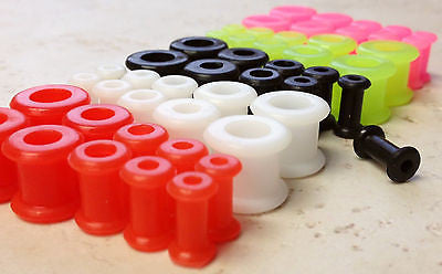 10pc Set Silicone Tunnels 6g,4g,2g,0g,00g
