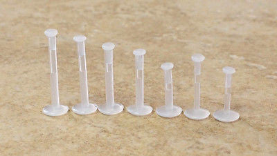 10pk Bioflex Push-In Top Body Jewelry Retainers