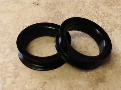 PAIR Black Soft Silicone Large Gauge Tunnels