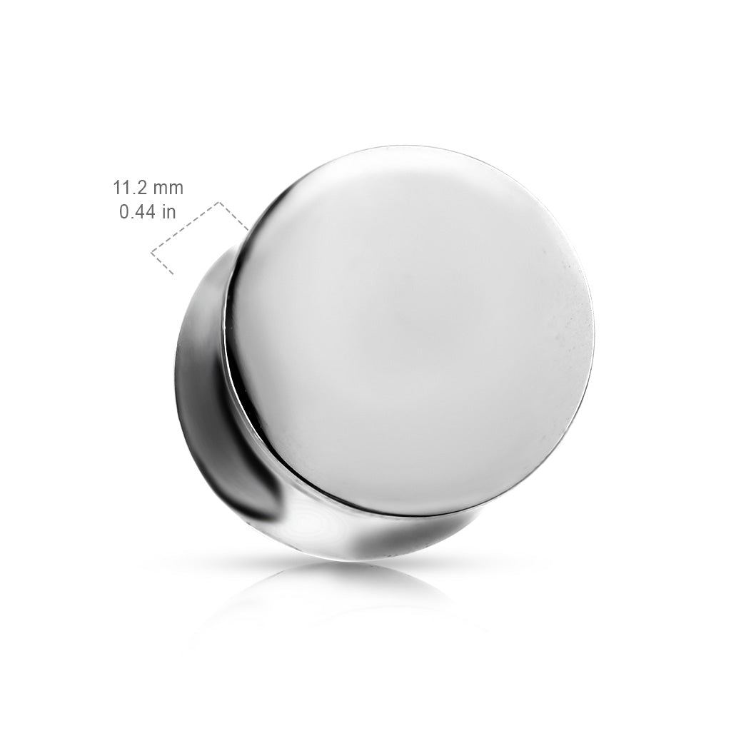 PAIR Hand Polished Solid 316L Surgical Steel Plugs Double Flare Saddle Gauges