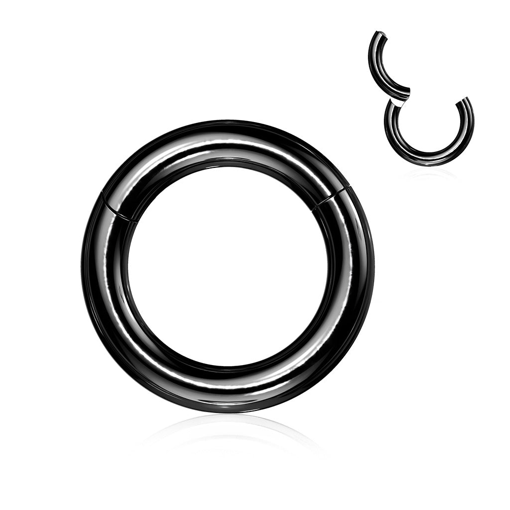 1pc Large Gauge Hinged Segment Ring Easy & Secure Clicker 316L Surgical Steel