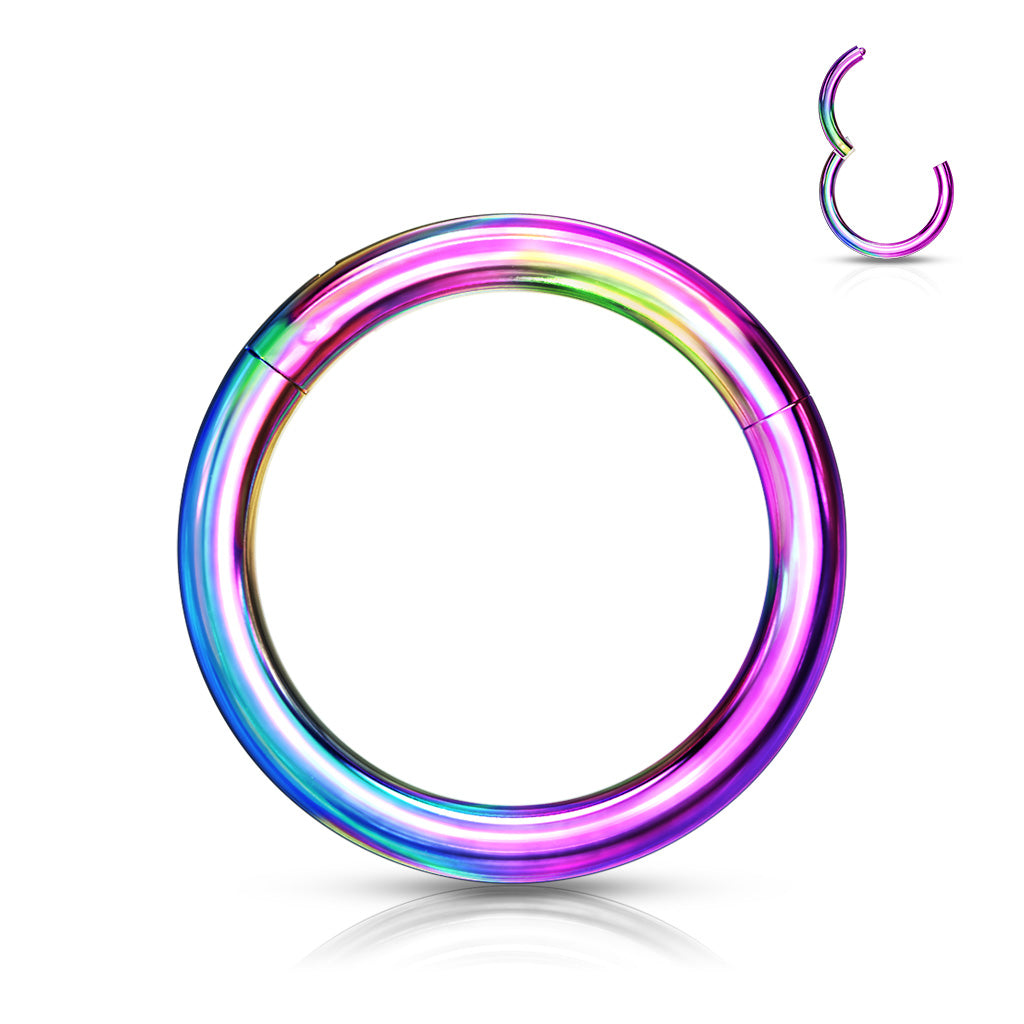 1pc Hinged Segment Ring Septum Clicker Helix PVD over Implant Grade Titanium