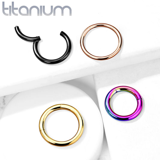 1pc Hinged Segment Ring Septum Clicker Helix PVD over Implant Grade Titanium