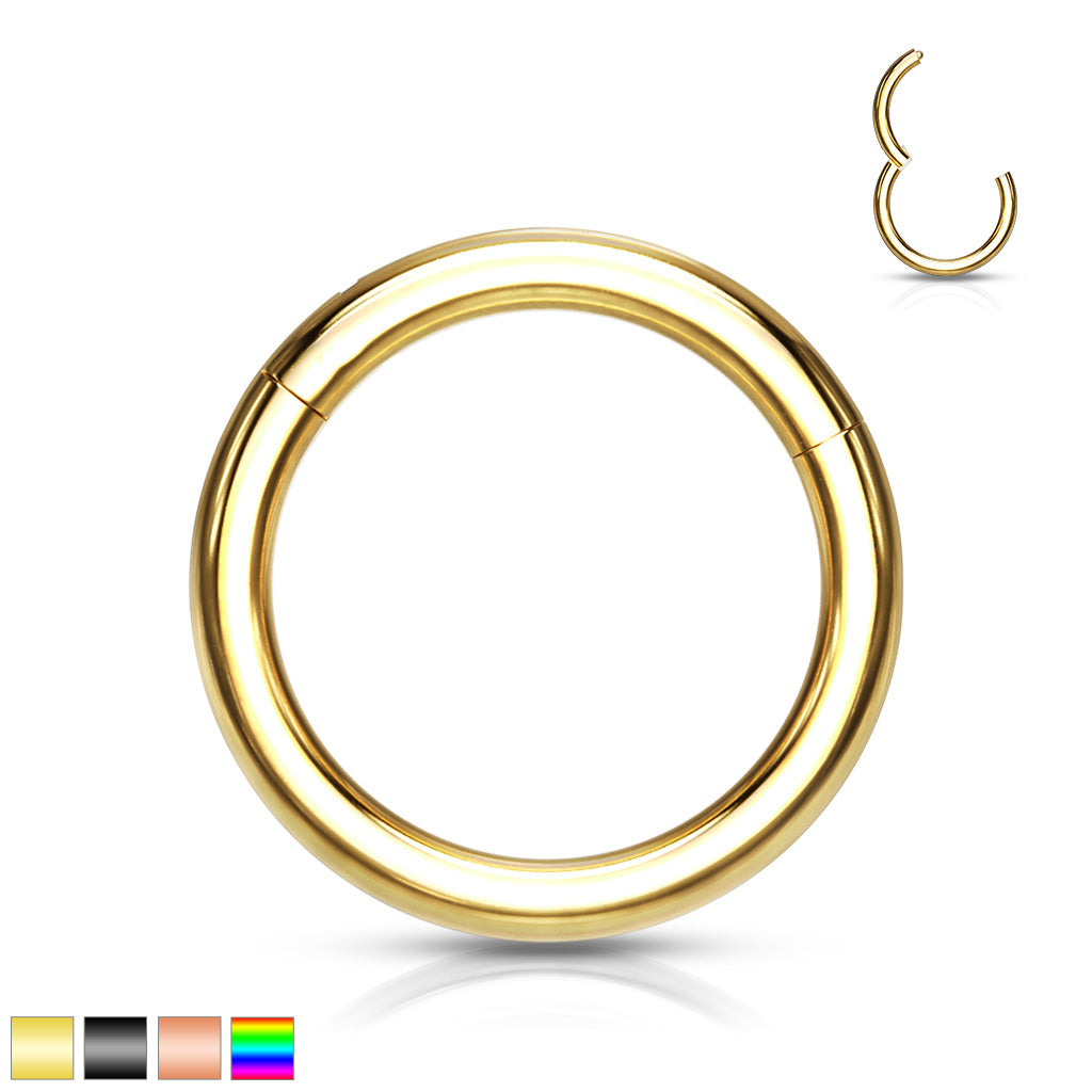 1pc Hinged Segment Ring Septum Clicker Helix PVD over Implant Grade Titanium