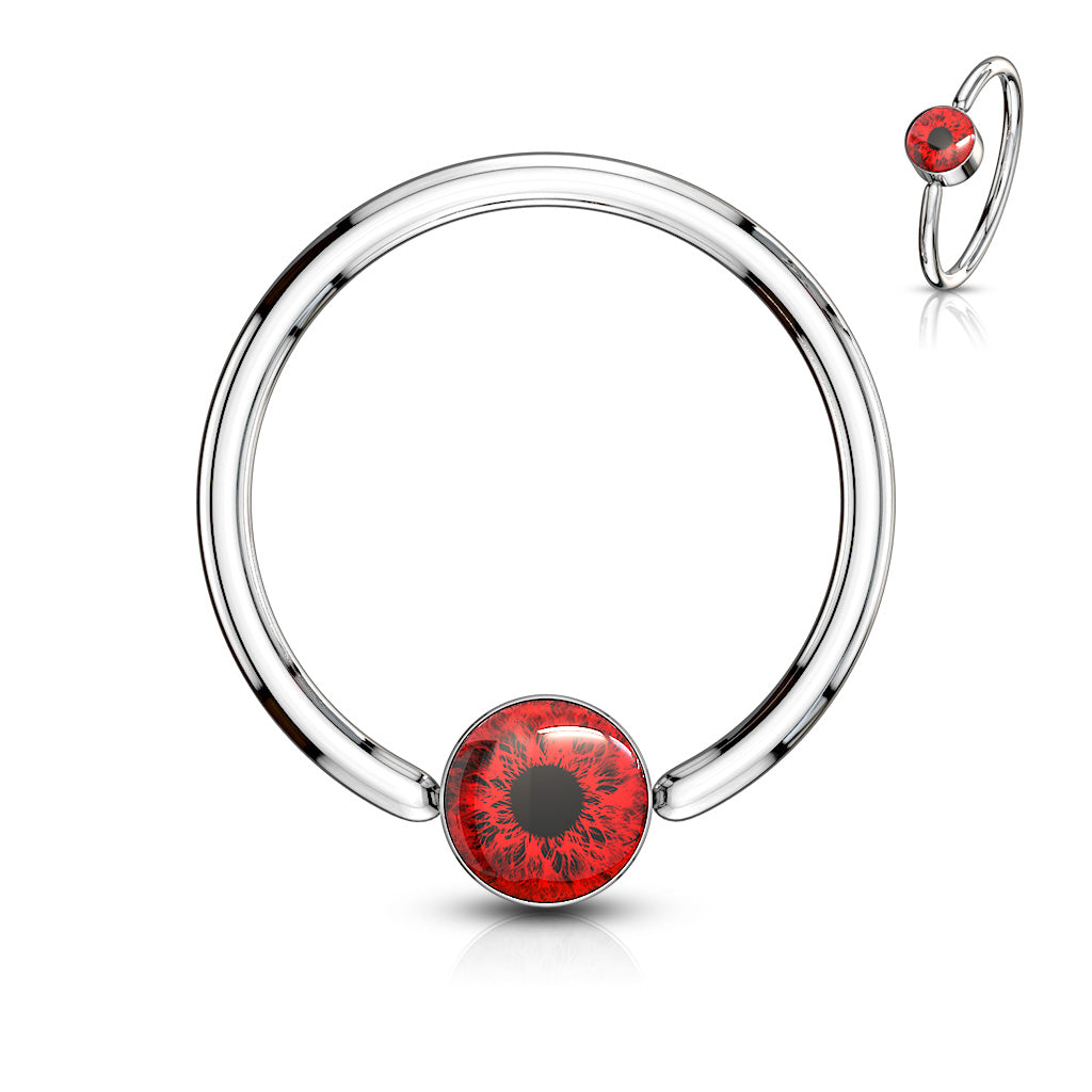 1pc Eyeball Flat Cylinder Surgical Steel Captive Bead / Cartilage / Nipple Ring