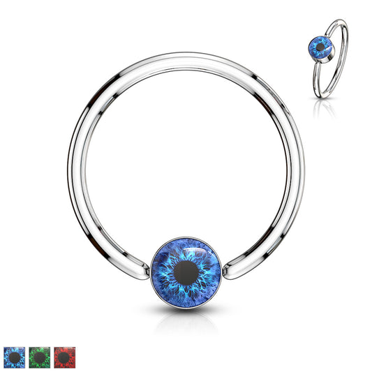 1pc Eyeball Flat Cylinder Surgical Steel Captive Bead / Cartilage / Nipple Ring