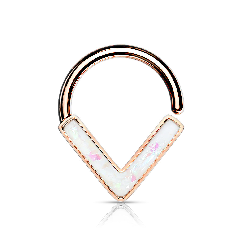 1pc Chevron Opal Glitter Bendable Ring Nose Septum Cartilage Helix Daith Tragus