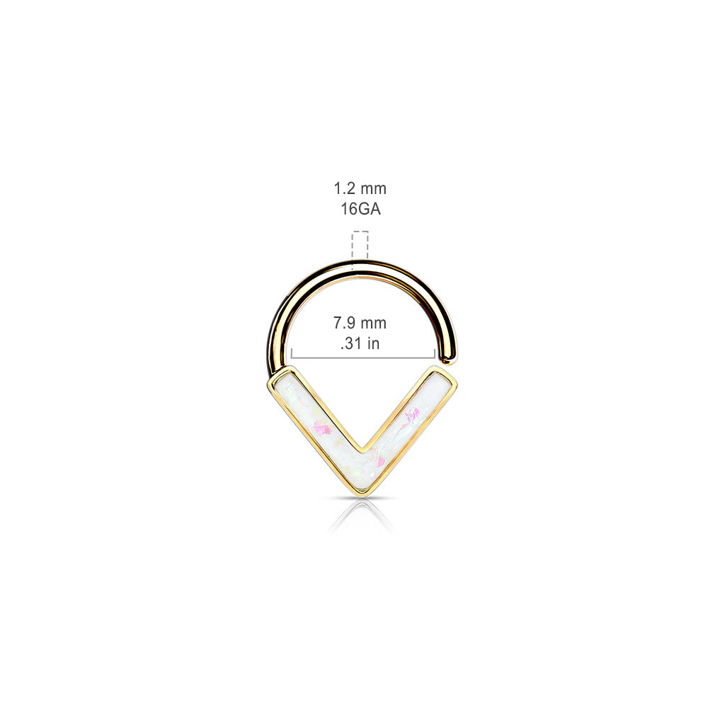 1pc Chevron Opal Glitter Bendable Ring Nose Septum Cartilage Helix Daith Tragus