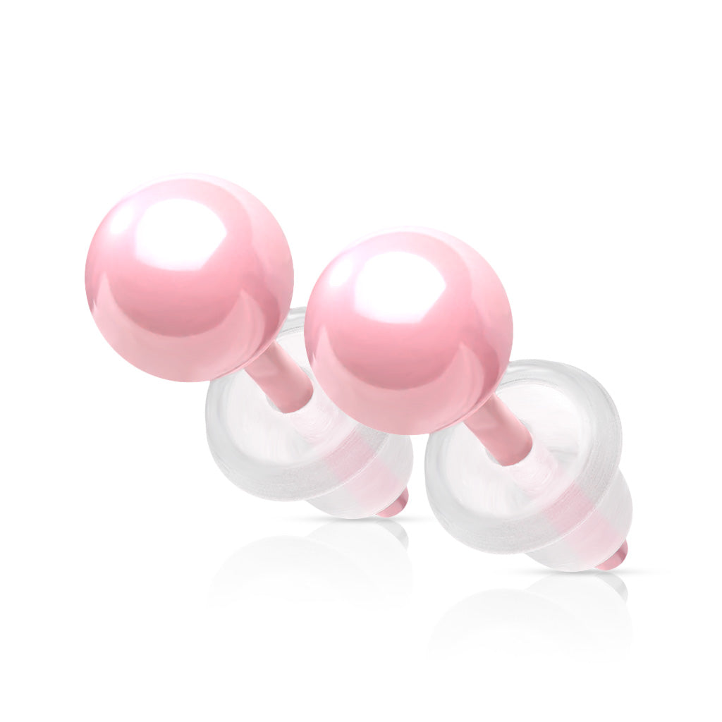 PAIR of All Ceramic Ball Stud Earrings
