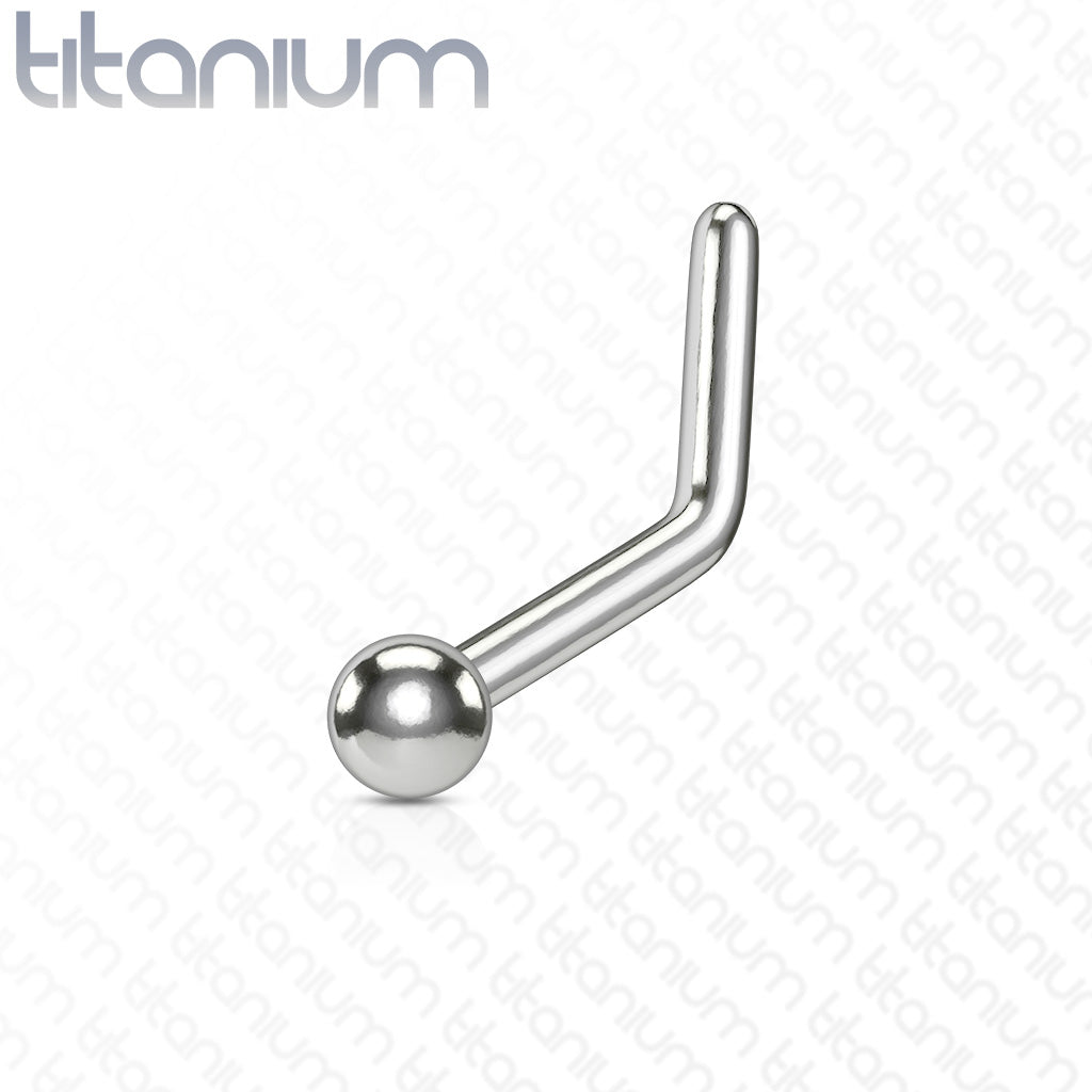 10pcs Implant Grade Titanium Dome, Ball or Spike L-Bend Nose Ring Studs Screws